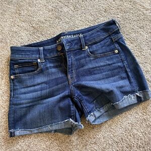 American Eagle Outfitters Dark Blue Denim Jean Shorts